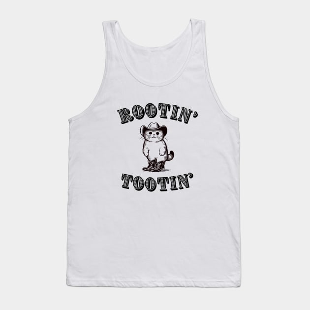 Rootin' Tootin' Cowboy Cat Tank Top by Curious Sausage